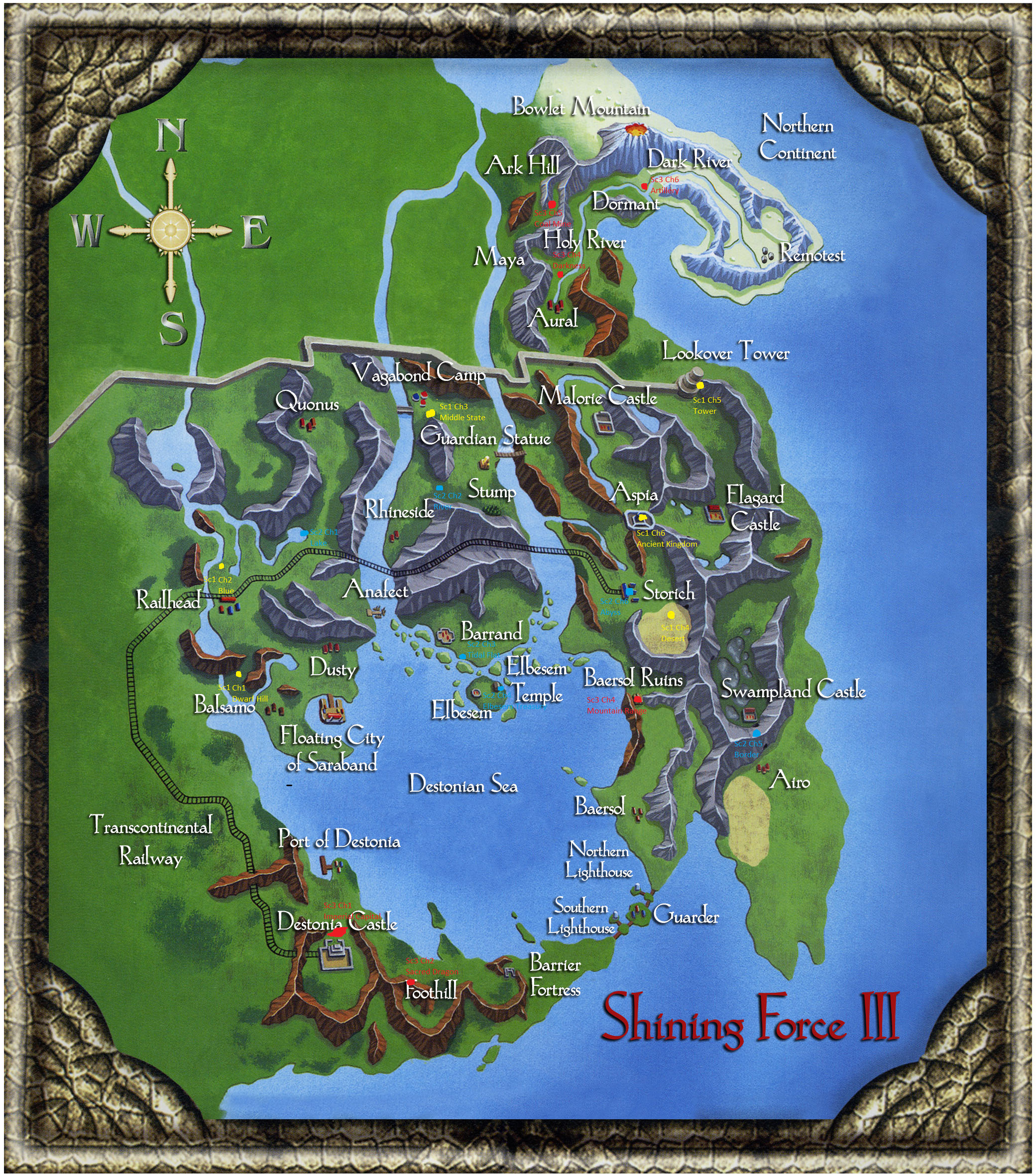 Ruin Map Names - Shining Force Central